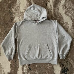 aritzia tna extra fleece hoodie in heather chrome— size L